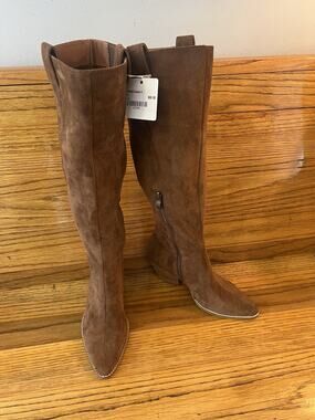Cowboy Boots Women’s 6 Tan Knee High Western NWT